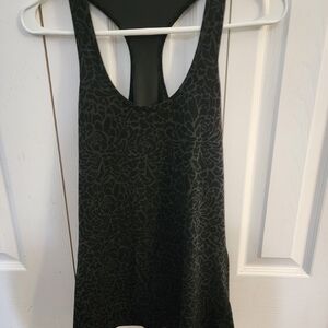 Lululemon Athletica Black Floral Tank Top